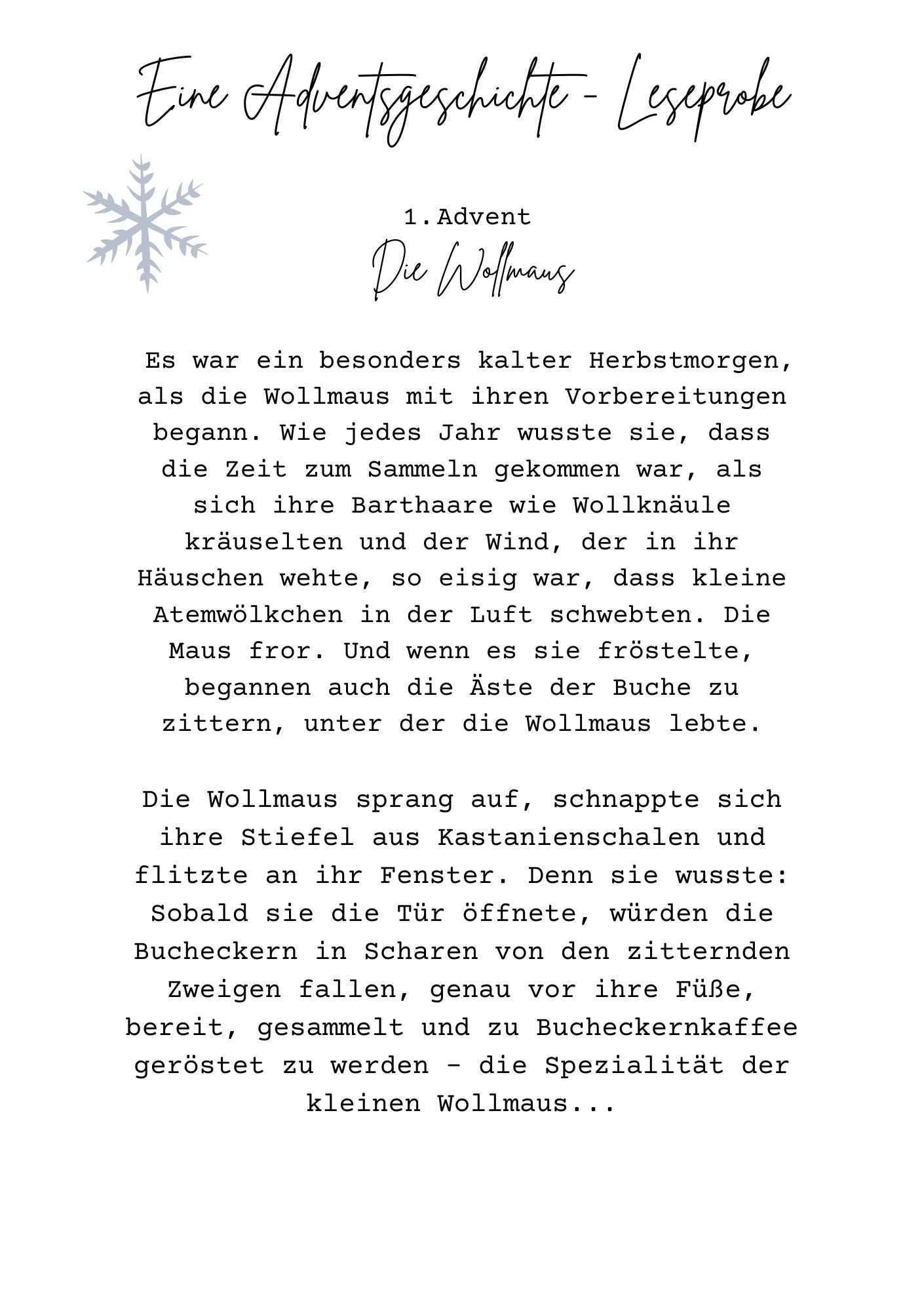 Adventkalender "Vier Briefe aus dem Tauwald"